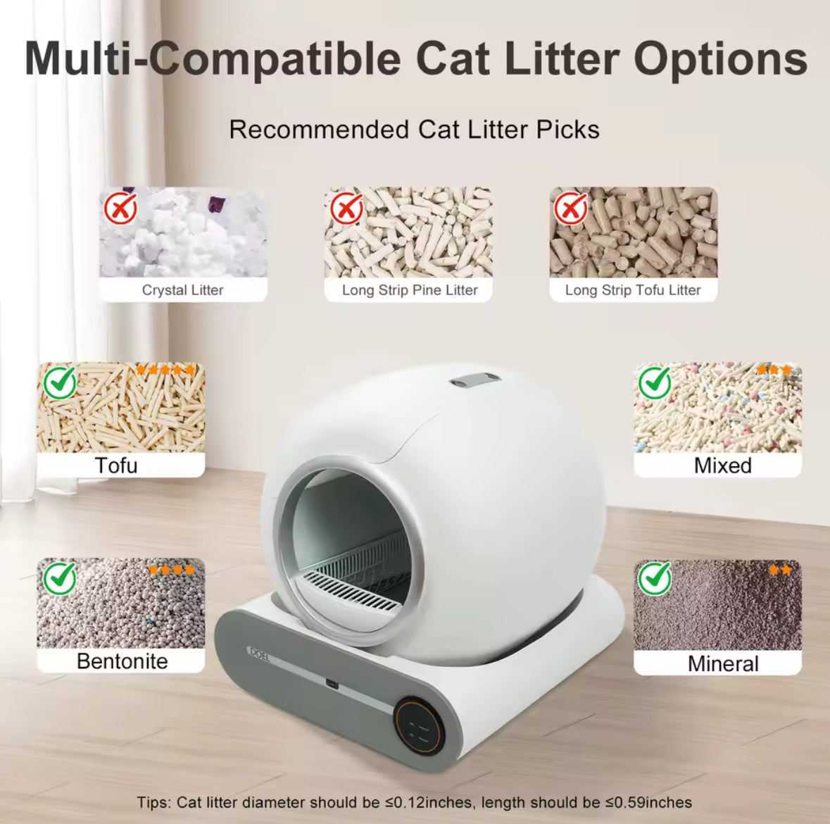 Self Cleaning Cat Litter Box 65L