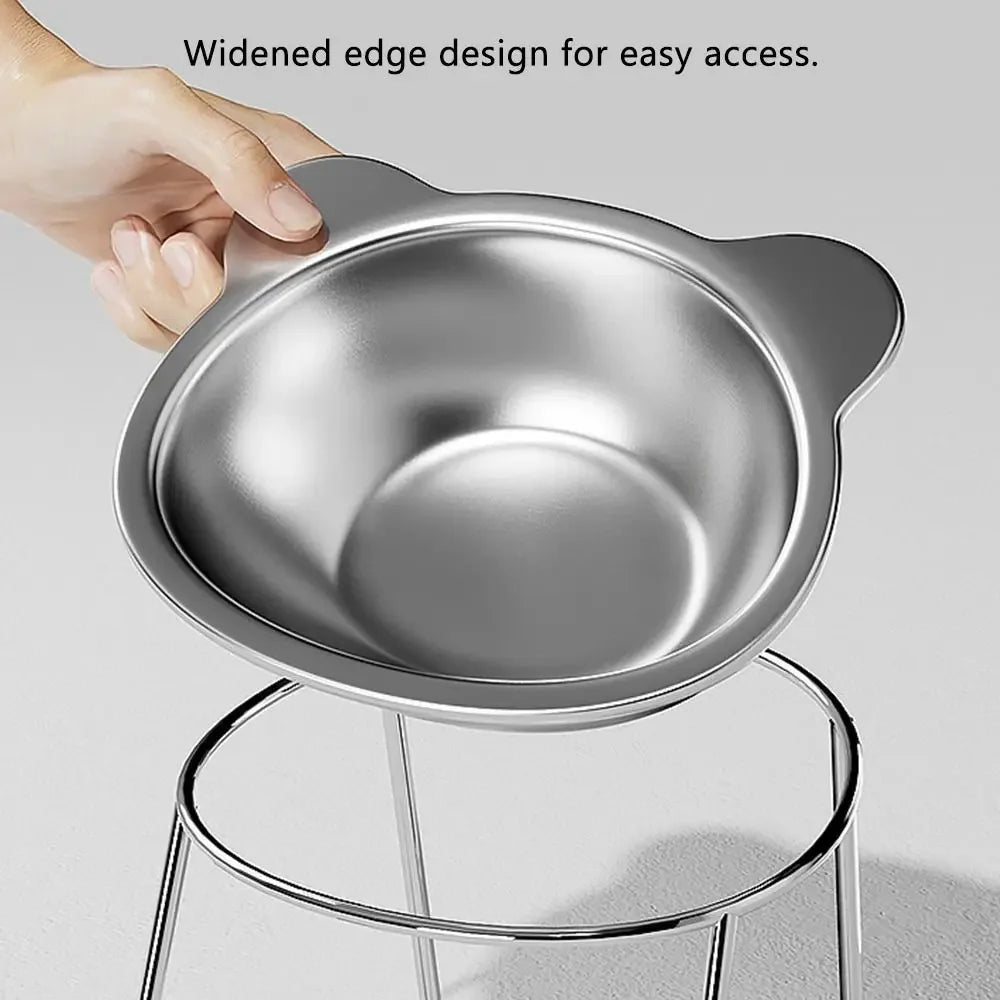 Anti-Choking Metal Bowl for Cats
