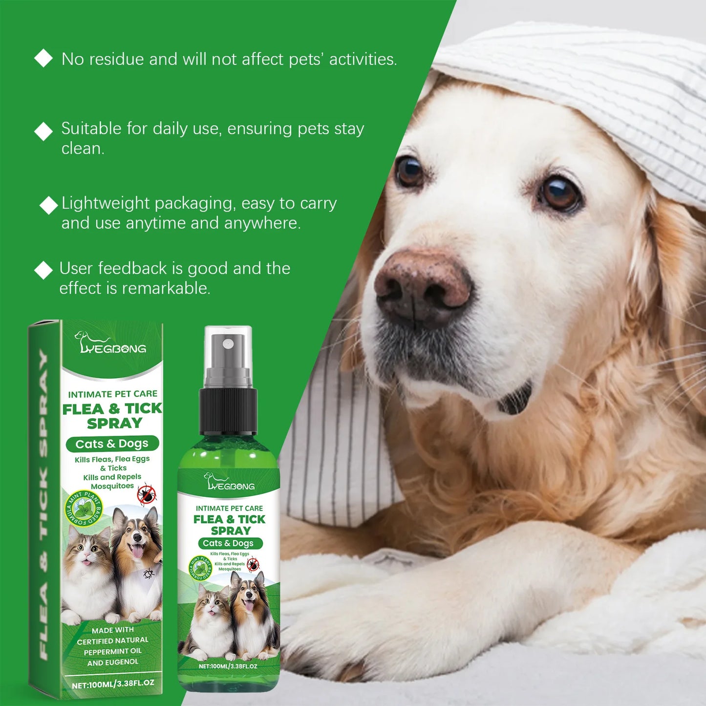 FuzzleCare™ Natural Flea & Mite Relief Spray