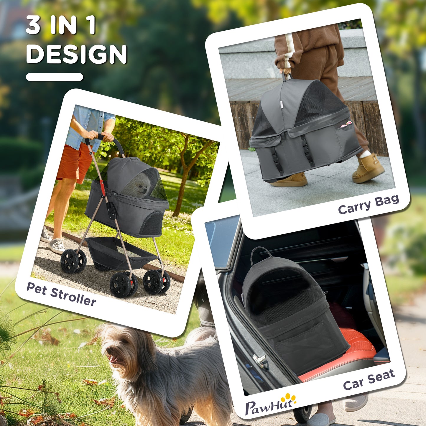 FuzzleRide™ Luxury Pet Stroller – Travel in Comfort & Style