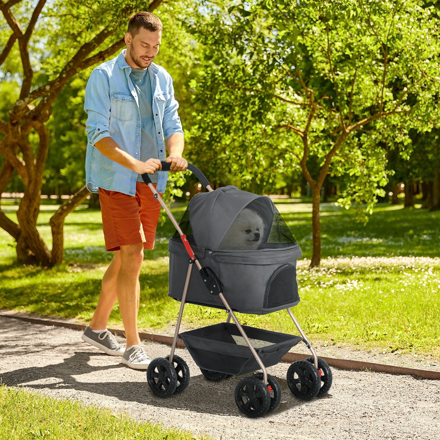 FuzzleRide™ Luxury Pet Stroller – Travel in Comfort & Style