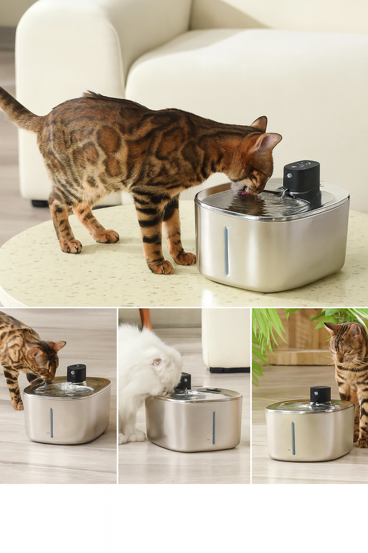🌊 Fuzzle™ AquaStream Pro – Smart 4L Pet Water Fountain
