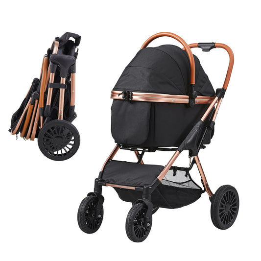 👑 Fuzzle™ RoyalComfort 2-in-1 Pet Stroller