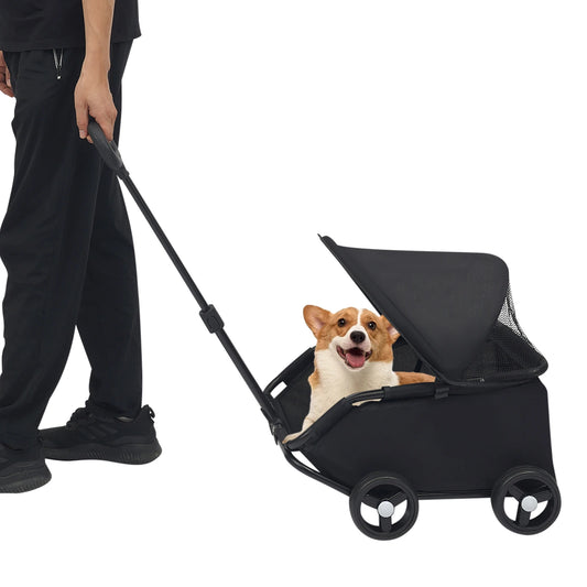 🐾 Fuzzle™ CozyRide Low Pet Stroller